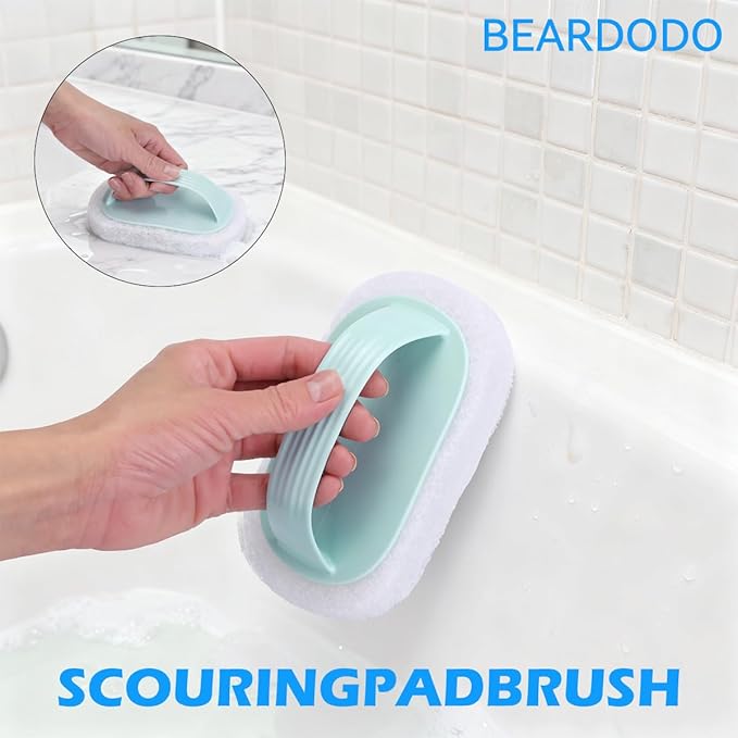 Cleaning Brush Set for Household Use, Scrub Brush, Bathroom Cleaning Brushes, Crevice Cleaning Brush for Bathroom, Floor, Tub, Shower and Kitchen Surface