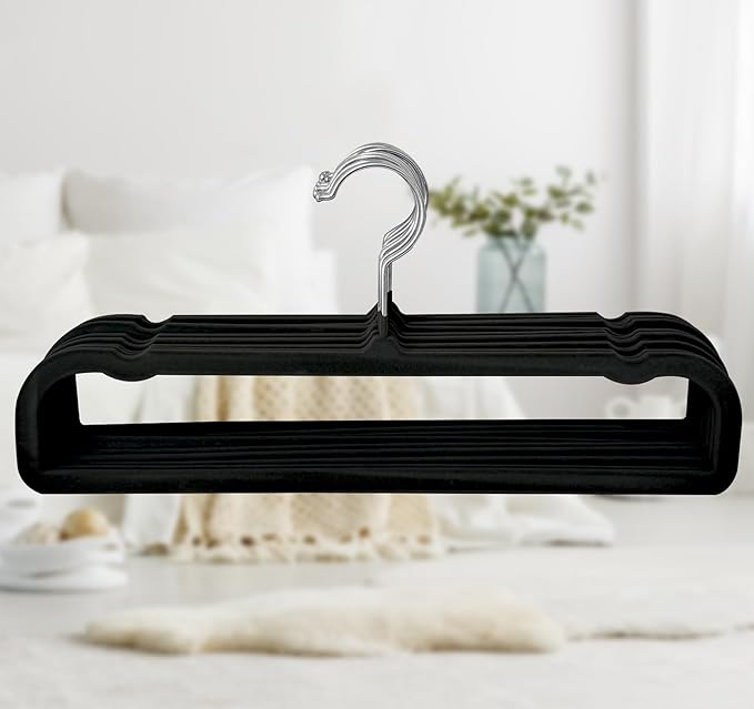 Velvet Pants Hangers 20 Pack,Premium Non Slip Velvet Hangers,Thin Space Saving Slim Clothes Hangers with 360° Swivel Hook,13.77inch