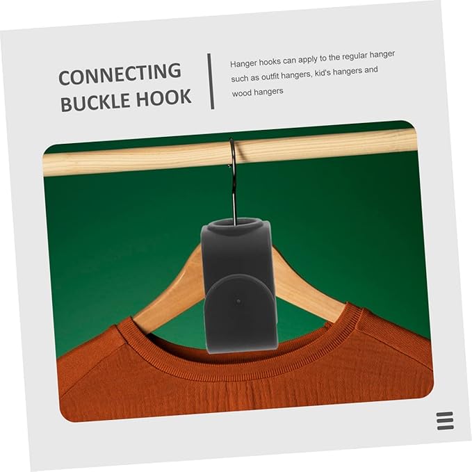 Homoyoyo 10pcs Closet Double Sided Hanger Hook Hangers for Clothes Hooks for Clothes Connector s Organizer Connecting Buckle s Double-Sided Connector s Abs