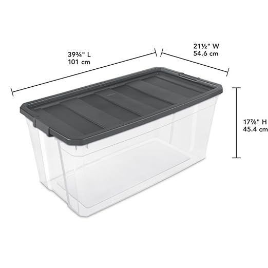 Sterilite 12-Pack Modular Stacker Box, Durable Clear Plastic Storage Bins with Latching Lids, 200 Quart - Stackable Organizing Container Boxes for Closet, Bathroom, and Office
