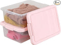 Kiddream 2 Packs 14 Quarts Latching Storage Boxes, Clear Plastic Container with Lids, Underbed Storage Bin Totes