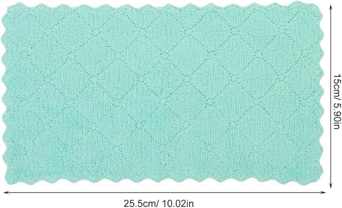 Kitchen Dish Cloths 10-Pack Microfiber Cleaning Cloths Water Absorbing Washcloths for Dishes Glassware and Countertop Cleaning