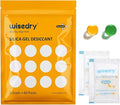wisedry 5 Gram [60 Packs] Food Grade Silica Gel Packs Rechargeable Desiccant Dehumidifiers Pouches with Color-Indicating Beads Reusable Moisture Absorbers for Food Storage