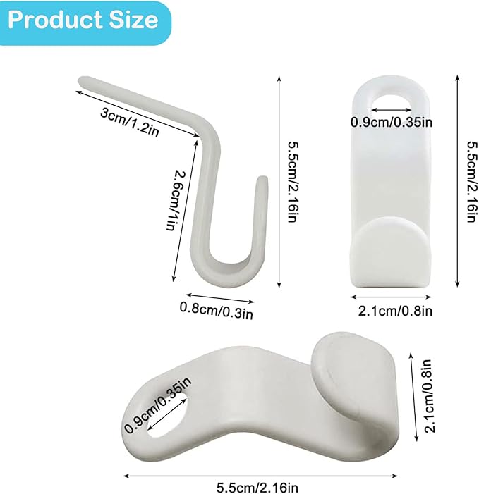 DG HOME & MORE Space Saving 40 PC Plastic Clothes Hangers with Hanger Connector Hooks, White