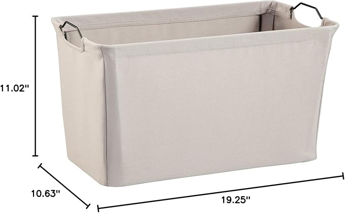 ClosetMaid 1623 Wide Wire Frame Fabric Bin, Light Gray