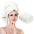 Microfiber Hair Towel Quick Dry Hair Towel Hair Drying Towels Suitable for All Kinds of Hair Ultra Absorbent Long and Thick Hair 24X48inch White (1pcs)