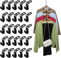 Plastic Cascading Hanger Hooks Extender Clips Connection, Space Saving Wardrobe Clothing Outfit Hangers for Organizer Closet Cabinet (100pcs Black)