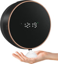 Automatic Soap Dispenser Foam Bathroom: Wall Mount Rechargeable Touchless Adjustable Auto Smart Electric Plastic Black Foaming Soap Dispenser with Clock - Kitchen - Hand Dish Lotion Couple Kids