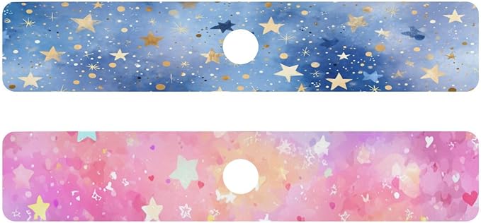 Blue Romantic Golden Stars Gradient Kitchen Sink Splash Guard Sink Faucet Mat Faucet Handle Drip Catcher Drain Mats for Kitchen Bathroom Countertop Absorbent Dish Drying Pad 2Pac