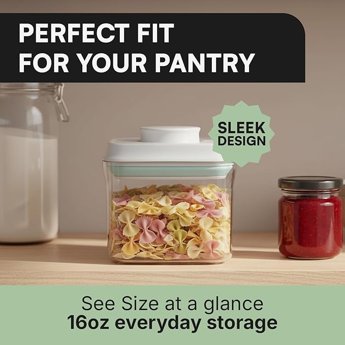 Bop Top | Airtight Meal Prep Containers with Lids | Food Storage Container Sets | Snack and Overnight Oats Fridge Organizer | Pantry and Kitchen Organization