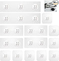 Aphohome Shower Caddy Adhesive Replacement Hooks 14 Pack, Strong Transparent No Drilling Sticky Pads for Bathroom Shower Shelf Kitchen Rack Storage, Multi Size Adhesive Pads