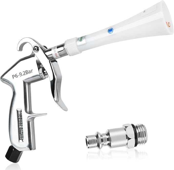 Air Blow Gun Car Detailing Dry Cleaning Air Gun with Tapered Nozzle High Pressure Car Cleaning Tool, Car Dryer Air Blower for Car Surfaces Quickly Blasts Dust, Works with Air Compressor