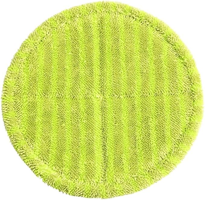 Replacement Mopping Cloth Pads for Electric Mop 16cm Round Green Microfiber Floor Cleaning Cloths Washable and Reusable Mop Head Refills for Hardwood Tile Laminate Marble Effectively (6pcs)
