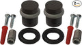 QCAA Cylindrical Floor Mount Door Stop, Height 1-1/2", Solid Brass, US10B ORB Oil Rubbed Bronze, Made in Taiwan, 2 Pack