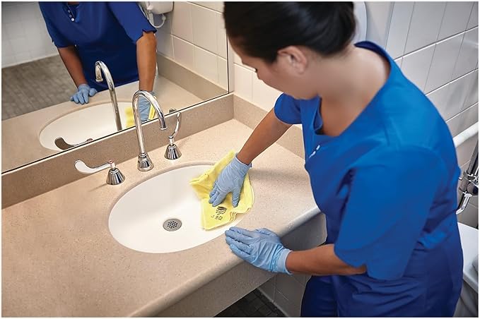Rubbermaid Commercial Products HYGEN Microfiber Cleaning Cloth, 16-Inch, Yellow, Pack of 12, Multi-Purpose Rag/Towel for Janitorial/Professional Heavy-Duty Cleaning/Scrubbing
