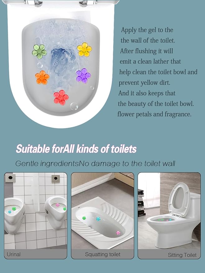 Toilet Bowl Cleaner Gel Stamp Kit, 78 Count, 6 Scents, Air Freshener (6)