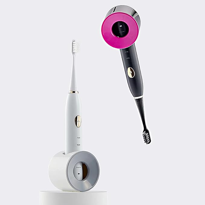 Electric Toothbrush Holder for Bathroom, Wall Mounted for Shower Space-Saving, Bathroom Storage Organizer Caddy, Toothbrush Holder for Kids, Bathroom Decor（2,Rose Red