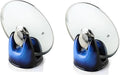 Nihow Pot Lid Holder: Stable Ceramic Pan Lid Holder for Kitchen Counter Decor/Countertop/Stove Top- Heat Resistant & Dishwasher Safe - Elegant Black & Blue Set of 2