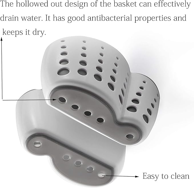 VANVENE Kitchen Sink Shelf Soap Sponge Drain Rack Holder Double Decker Hanging Basket Storage Suction Cup Kitchen Organizer Sink Accessories Wash Dropshipping (2pockets)