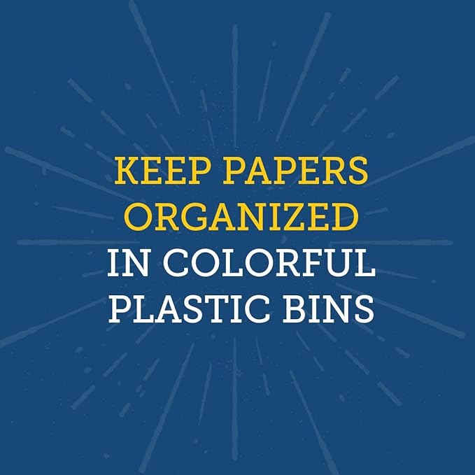 Really Good Stuff 6PK Plastic Desktop Paper Storage Basket for Classroom or Home–14”x10” Plastic Mesh Basket-Secure Papers Crease-Free–Grouping for 6