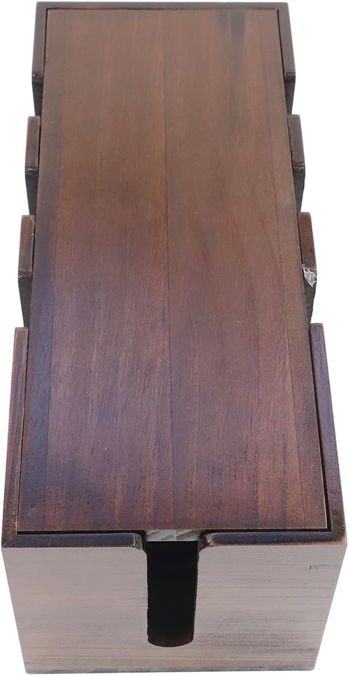 Extra Large Cable Management Box, Wood Cord Hider Box & Organizer for Power Strip, TV Wires & Set-Top Boxes and Electronic Accessories(Dark brown)