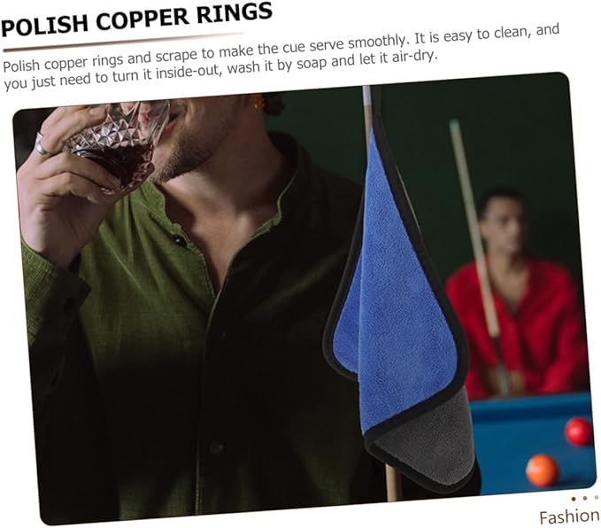5pcs Pole Cloth Towel Professional Pools Cue Shaft Polisher Pool Stick Shaft Cleaner Billiard Pole Cleaner Accessories Cleaning Cloth Billiards Coral Fleece
