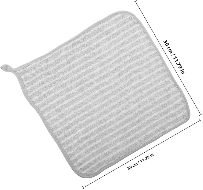 Alipis 10pcs Large Gray Microfiber Cleaning Cloths 30cm Absorbent Dish Towels Reusable Kitchen Rags for Housekeeping and Dishwashing