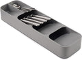 Joseph Joseph DrawerStore Compact Utensil Organizer For Kitchen Drawer Silverware, Flatware Tray, Small, Grey