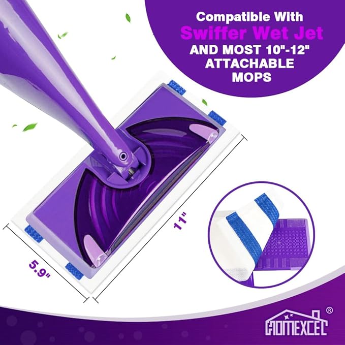 HOMEXCEL Multi-Layer Dry Floor Mop Pads Refills Compatible with Swiffer Wet Jet-All Purpose Multi Surface Floor Cleaner Spray Mop Pads Replacement for Hardwood Floor,32 Count