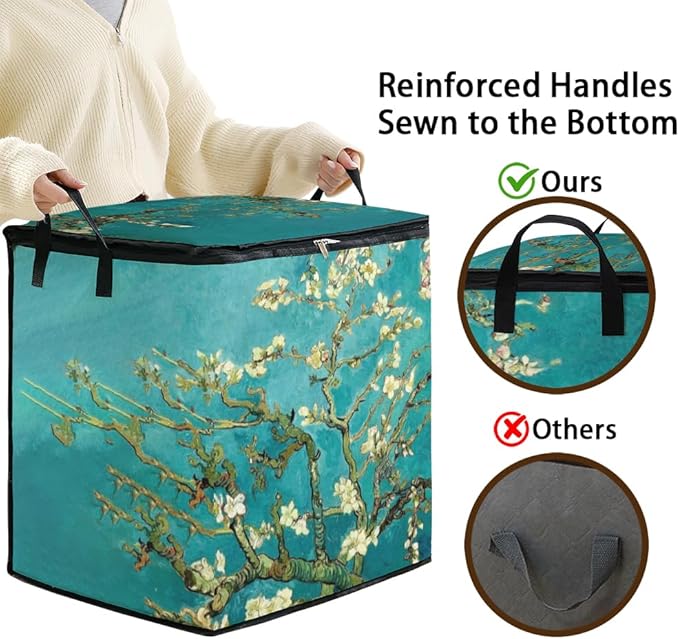 2pcs closet organizers and storage under bed,clothing blanket sweater sheet bedding comforter duvet quilt pillow toy storage bags with lids,dorm room essentials for containers 95L