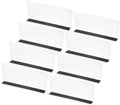 PATIKIL 8 Pack Shelf Dividers for Closet Organization, 11.1x1.6x4.8 Acrylic Magnetic Closets Separator Kitchen Cabinet Shelves Under Bed Blocker for Bedroom Kitchen Office, Clear