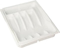 Rubbermaid Adjustable Cutlery Tray, White