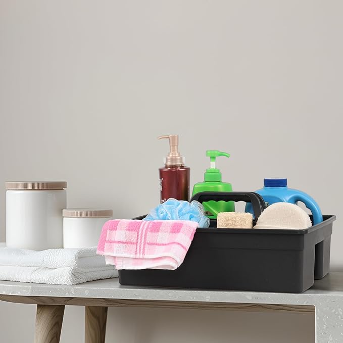 Ortodayes 6 Packs Cleaning Storage Caddy with Handle, Plastic Cleaning Supplies Caddy Shower Caddy