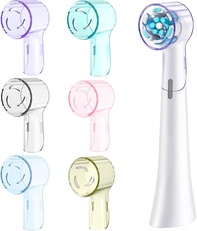 Toothbrush Covers Compatible with Oral B iO Brush Head - 6-Pack Multicolor Protective Caps for Travel & Hygiene