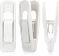 Tinfol 40pc Plastic Hanger Clips - Strong Pinch Grip Clips, White Pant Skirt Clip, Multi-Purpose Finger Clip for Slim-line Clothes Hangers
