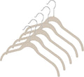 Whitmor Flocked Dress/Shirt Hangers Set of 5 Beige