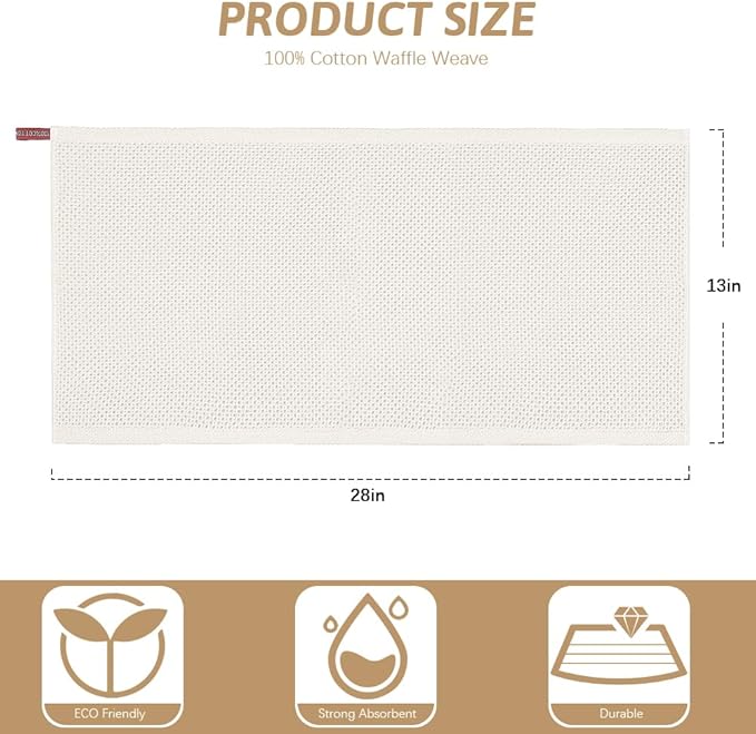 Nialnant 6 Pcs Kitchen Towels, 100% Cotton Kitchen Hand Towels, Super Soft and Absorbent Tea Towel, Dish Towels for Kitchen-13 x 28 in