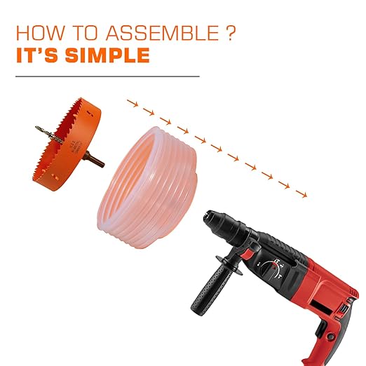 6.25 Hole Saw for Recessed Lights Can Lights, 6-1/4 Inch Hole Cutter with Dust Bowl Catcher for Led Recessed Lighting 6 Inch and Wood Metal Drywall, Bi-Metal Construction