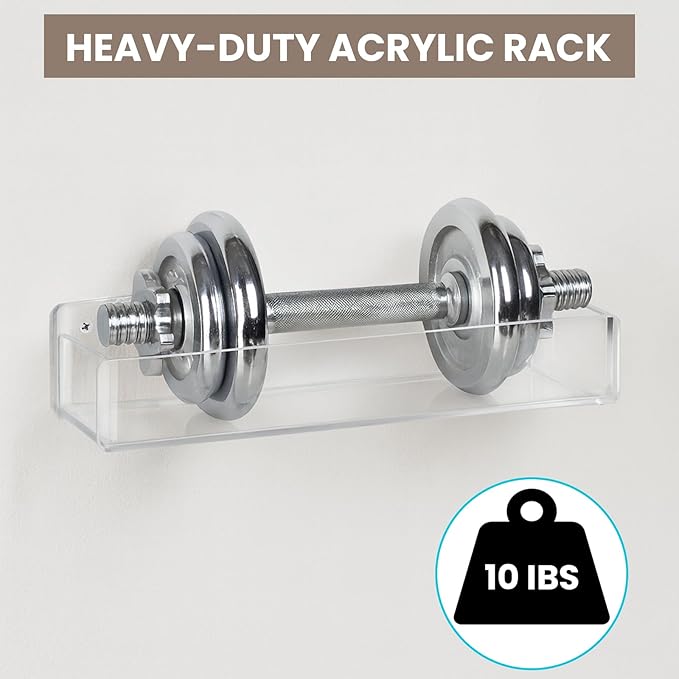 Acrylic Spice Racks for Wall Mount, 2-Pack Clear Cabinet Door Spice Rack with Nano Tape & Screws
