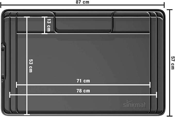 WeatherTech SinkMat – Waterproof Under Sink Liner Mat for Kitchen Bathroom – 34” x 22” Inches - Durable, Flexible Tray – Home undersink Organizer Must Haves, Black