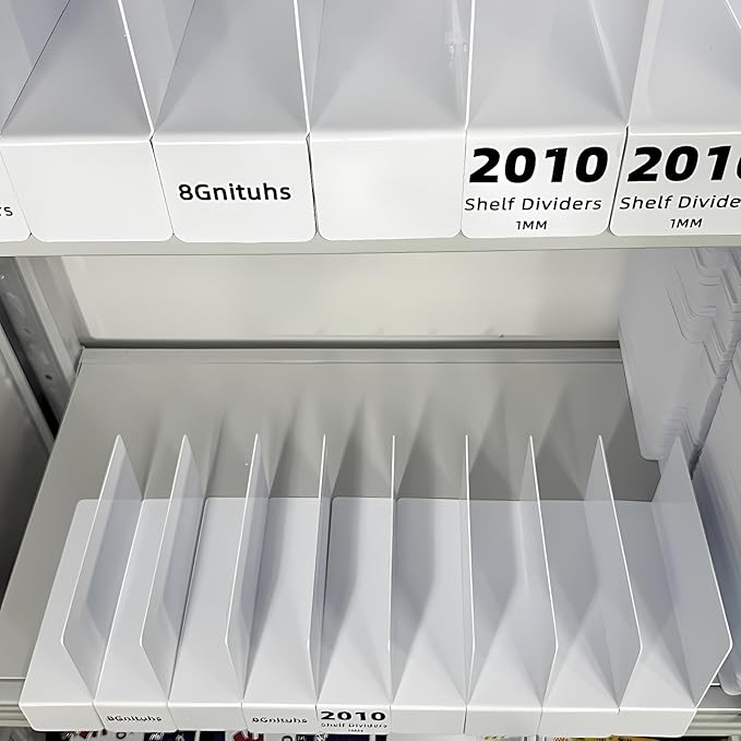 50 Pcs7.8 X 4 Shelf dividers/Wire Shelf dividers/Shelf Divider/Medicine Cabinet Labels/Bookshelf dividers/Library Shelf Labels/Tall Shelf dividers/Book dividers for Shelves