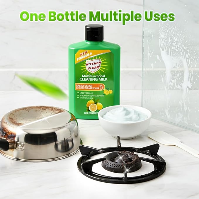 Fliwos Cleaning Milk House Cleaner, 2026 Upgraded Multifunctional Cleaner for Kitchen & Bathroom, Powerful Concentrated Cleansing Lotion, Multi-Purpose Cleaner, Effectively Remove Stains (Green 1Pcs)