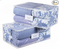 Masirs Clear Blanket Storage Bag (2-Pack) - Vinyl Clothing Organizers with Zipper & Label Pocket - Protects from Dust, Moisture & Dirt - Ideal for Underbed Storage Sheets, Comforters & Bedding
