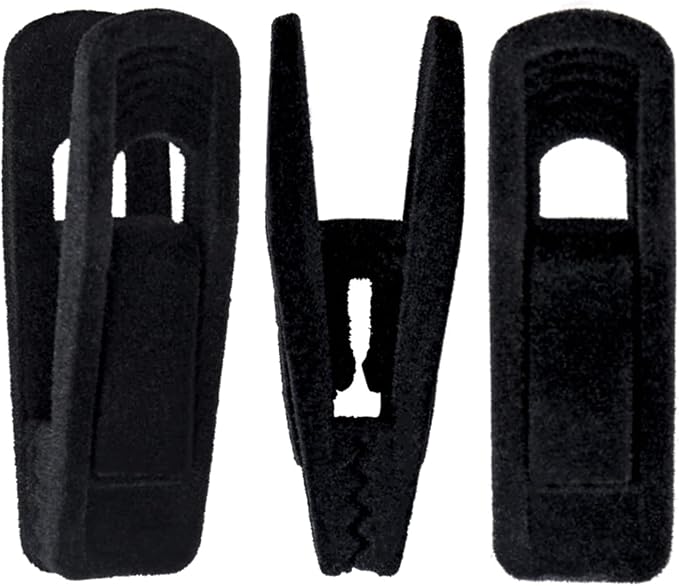 Hanger Clips for Velvet Hangers, 40 Pack Velvet Clips Strong Finger Clips Perfect for Pants, Black