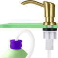 GAGALIFE Built in Counter Soap Dispenser for Kitchen Sink and Extension Tube Kit, Anti-Leakage Upgrade with 40" Tube No More Top Refill, Brushed Gold
