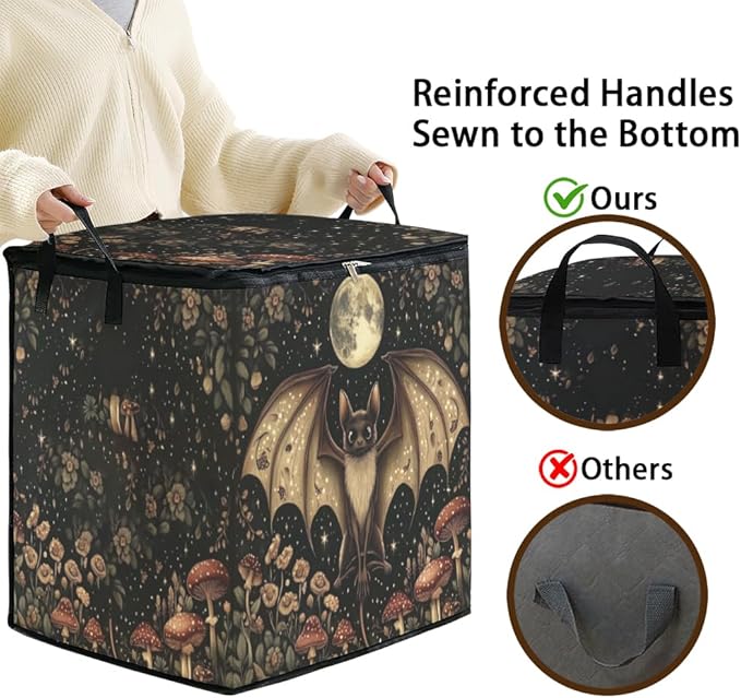 2pcs closet organizers and storage under bed,clothing blanket sweater sheet bedding comforter duvet quilt pillow toy storage bags with lids,dorm room essentials for containers 95L