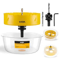 KATA 6.125 Inch Hole Saw for Recessed Lights with Dust Bowl, 6-1/8 in Hole Cutter for LED Can Lighting, Drywall Ceiling Cutting, Recessed Lighting Hole Saw Kit with Silicone Dust Catcher
