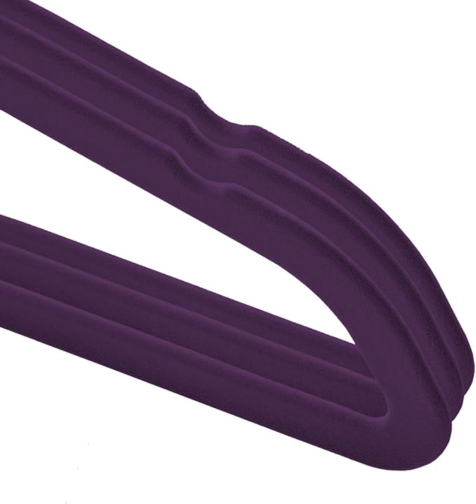 Casafield 50 Velvet Baby Hangers - 11" Size for Infant & Toddler Clothes - Purple