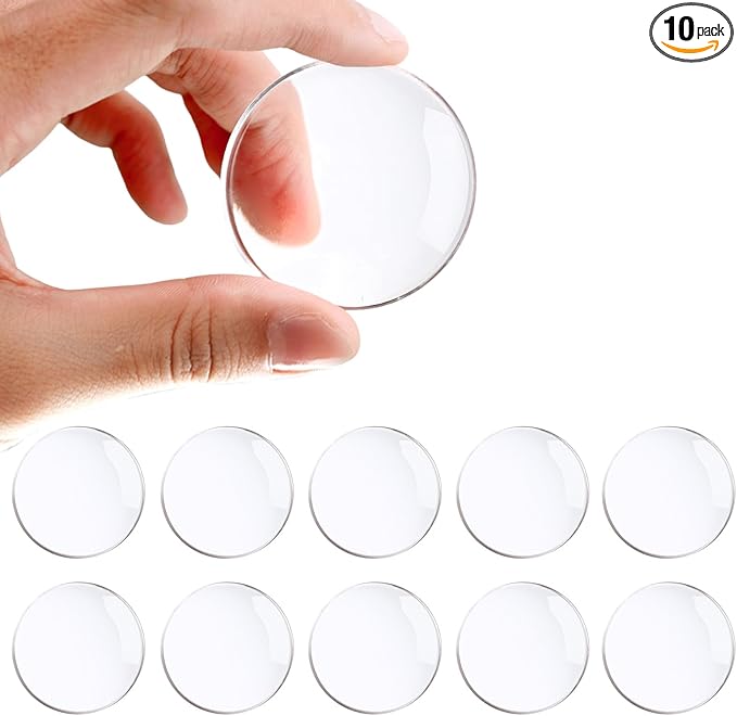Door Stoppers for Wall, Etybetopstar 10Pack 2" Rubber Door Knob Wall Protectors, Strong Self-Adhesive Door Bumpers for Wall, Quiet & Shock-Absorbing Door Handle Stopper, Clear