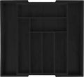 Masirs Expandable Bamboo Kitchen Drawer Organizer - Adjusts to Fit Drawer Size, Ideal for Silverware, Utensils, and Office Supplies, Durable Bamboo Construction